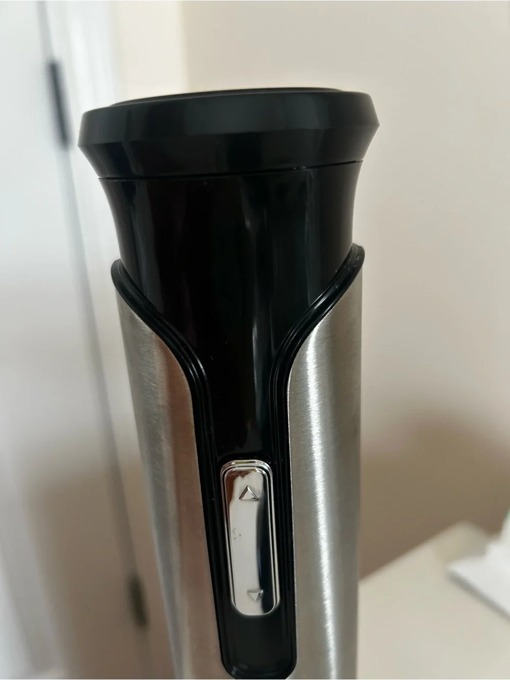 Electric Stainless Steel Wine Opener with Black Top